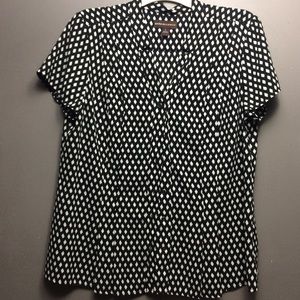 Black and white blouse